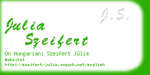 julia szeifert business card